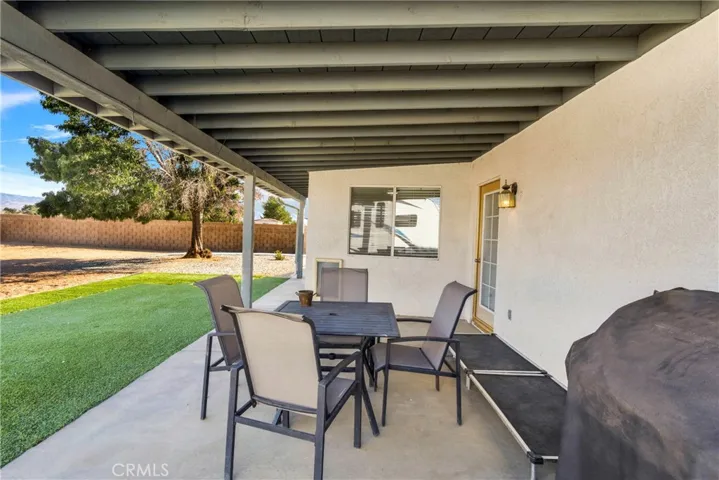 Backyard covered patio