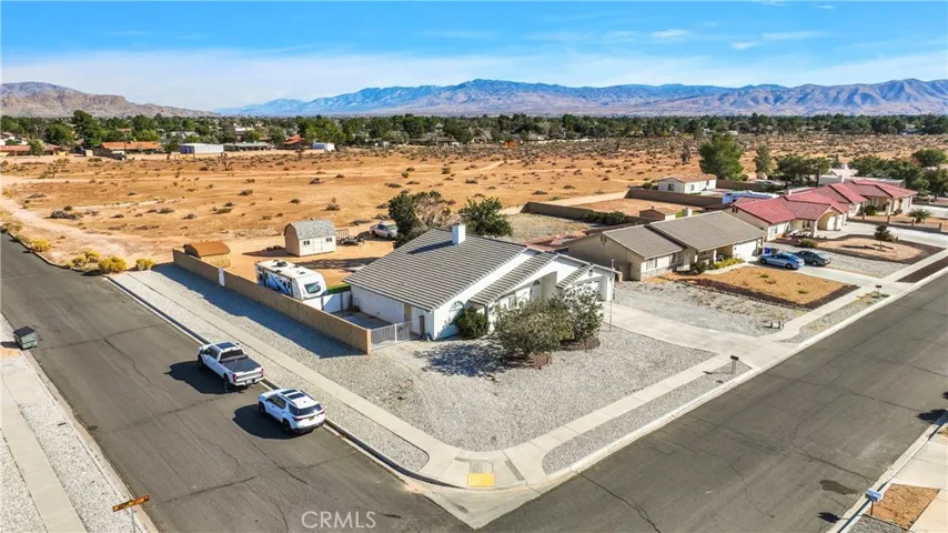 Side Aerial View looking towards mountains
