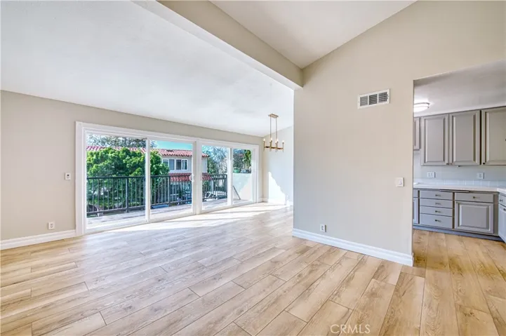 Living room looking out to balcony