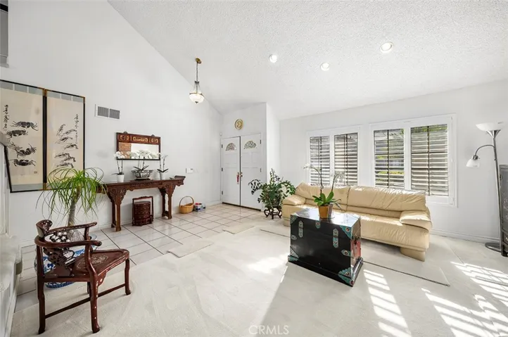 Living room view of front door