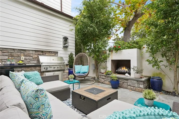 Patio with Fireplace and Built in BBQ