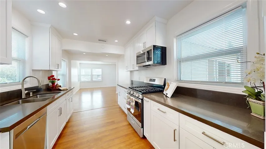 Kitchen looking towards dining room-living room.