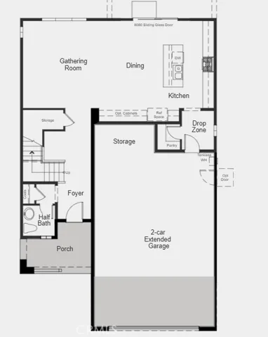  Structural options include: garage service door and garage extension.