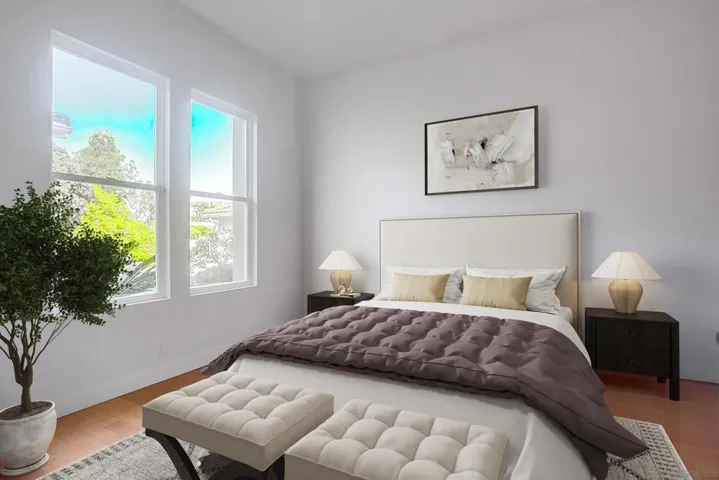 Downstairs room has been digitally staged to show options as an office or an additional bedroom