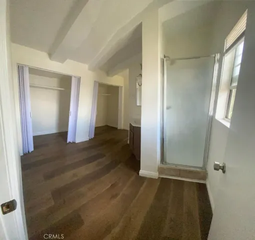 Upstairs master bathroom and closets