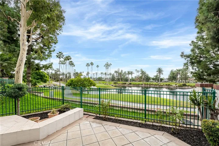 Gold front location with lake and sunset view