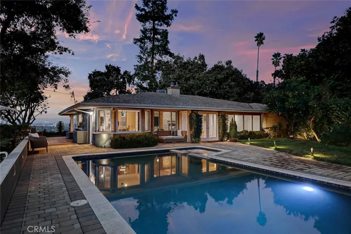 Gorgeous outdoor living with city, mountain views