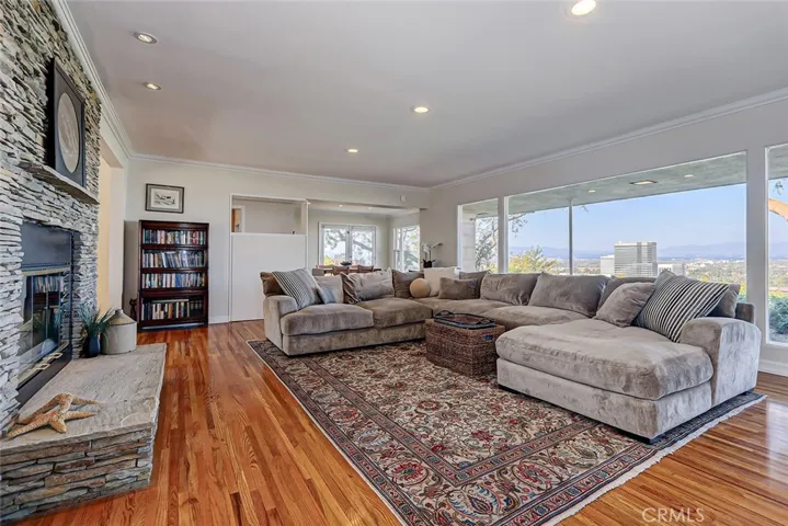 Spacious living area with views