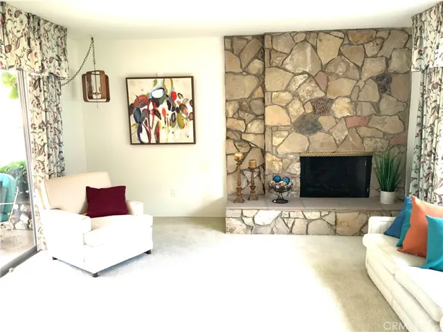 CUSTOM STONE FIREPLACE, ORIGINAL HARDWOOD FLOORING