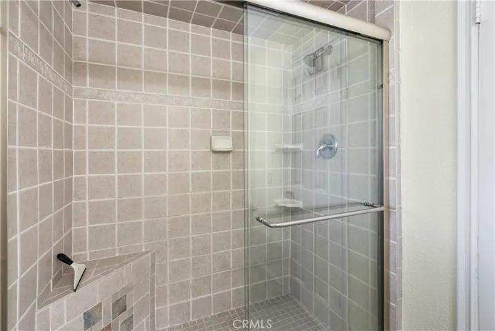 Shower in secondary bathroom.