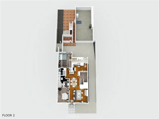 First floor with detached garage and laundry room