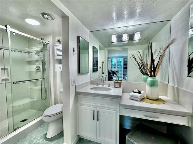 Primary bath with step in shower