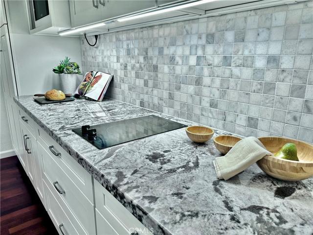 Stone Counter and Marble backsplash