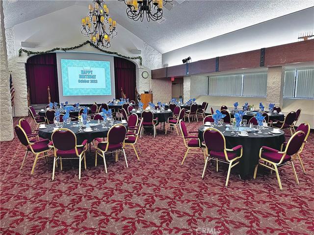 Lorchester hall set up for Monthly Birthday dinners