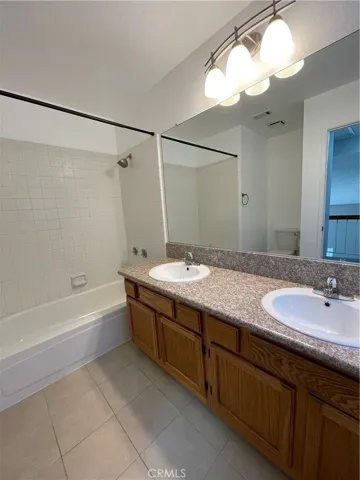 Bathroom 2 up double sink tub-shower