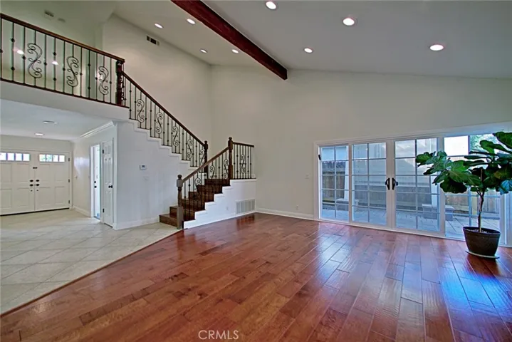 Open floor plan, soaring ceilings