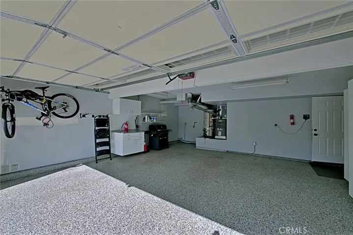 Full size two car garage with storage