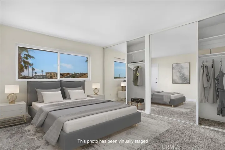 Master bedroom has 2 floor to ceiling closets