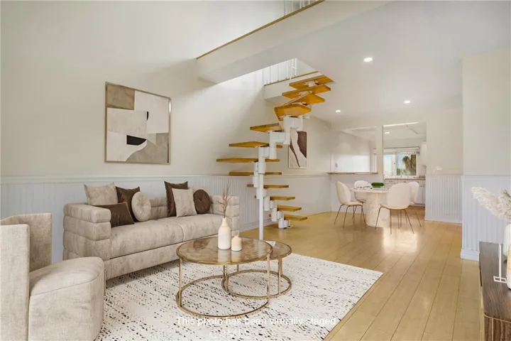 This 2nd floor unit has high ceilings and a loft!