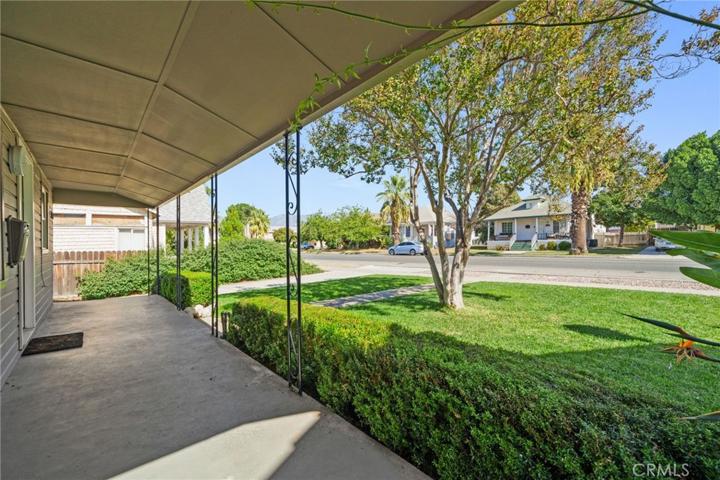 Covered Patio and Front Yard