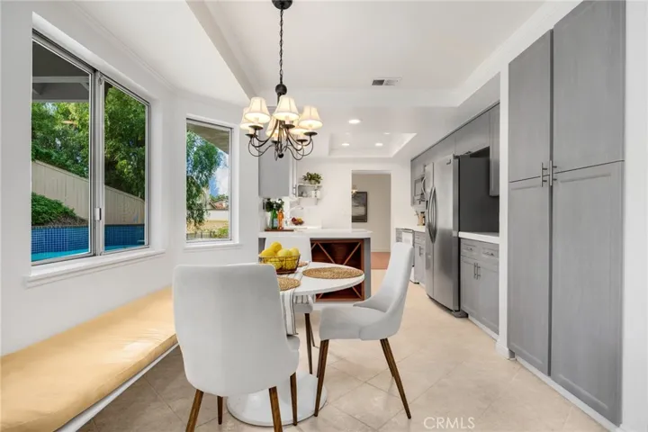 Wonderful breakfast nook in the kitchen with built-in seating!