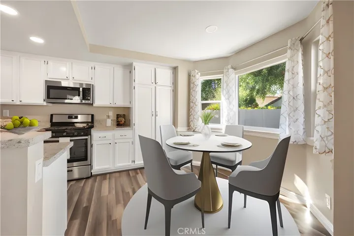Virtually Staged Eating Area Off Kitchen