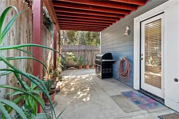 Backyard Patio - door to Downstairs Bedroom