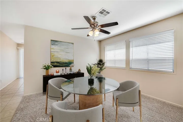 Digitally Staged Dining Room