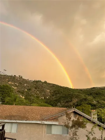 Rainbow views over the mountains
