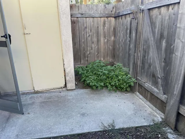 Fenced patio