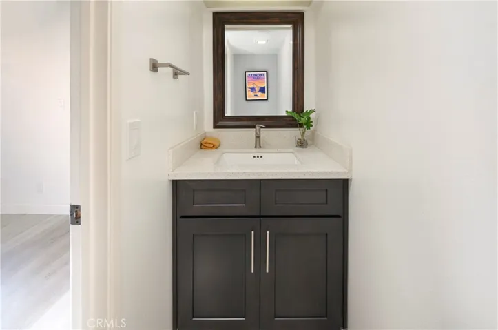 updated vanity in the half bath on main level