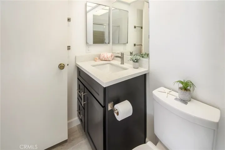 Hallway bath vanity
