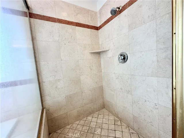 Separate tiled shower