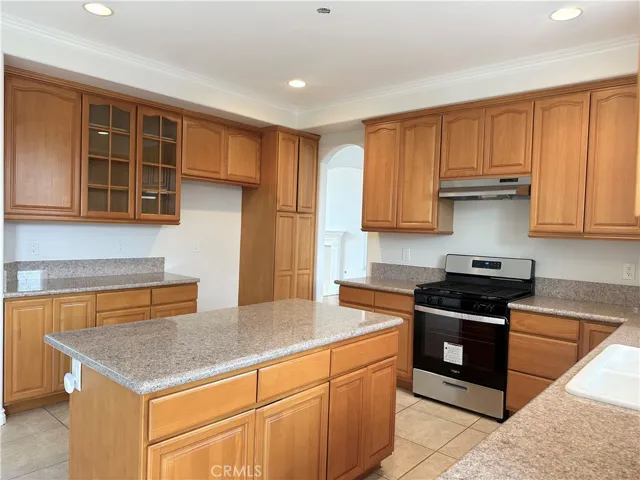 Rich wood cabinets