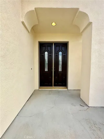 Impressive front porch and entry door
