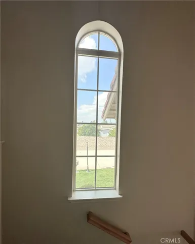 Beautiful window detail on stairs