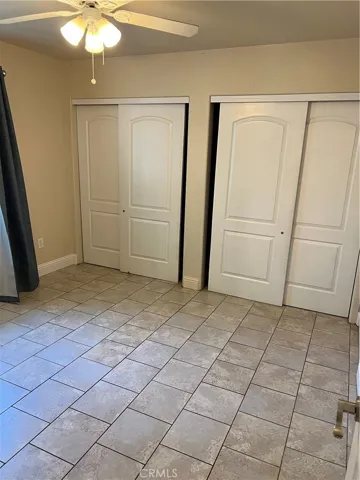 Bonus room with dual closets
