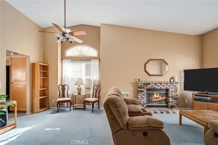 Living room and dining area