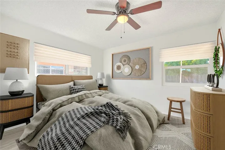 Bedroom virtually staged
