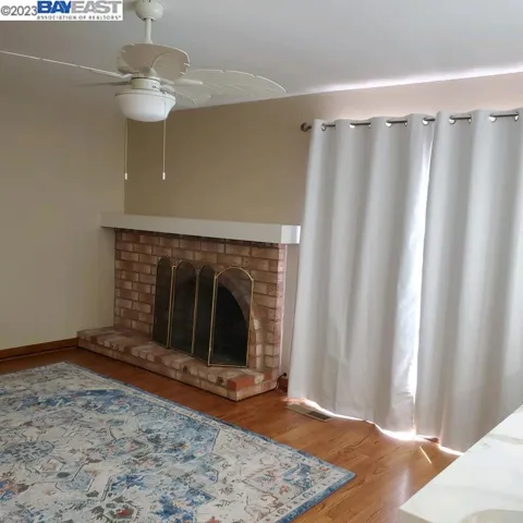 With wood burning fireplace