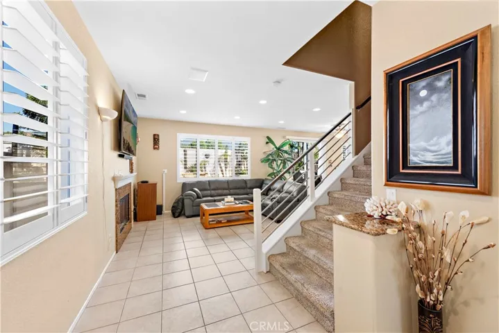 Entry, to the right is the downstairs bedroom/office and bath