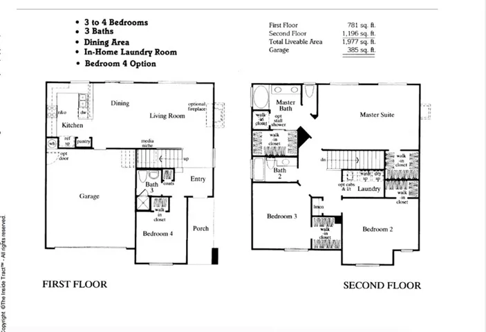 Option with shower/closet downstairs
