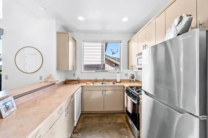 Kitchen with ample counter space for meal prep