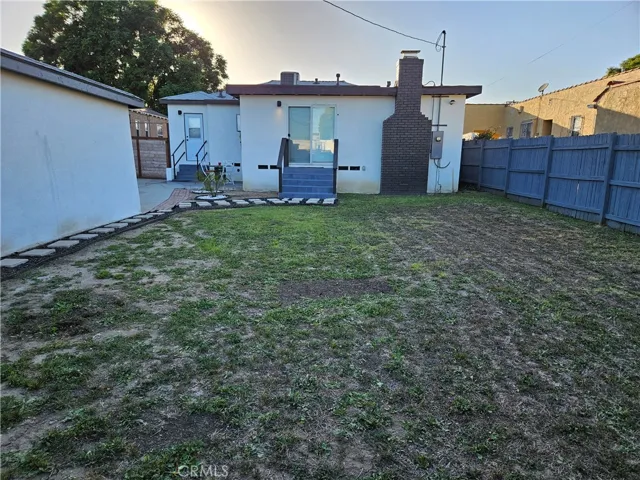 Back Yard view from rear fence