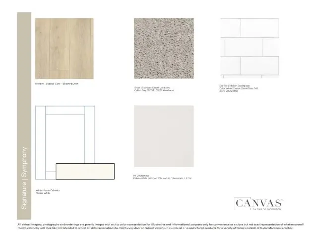 Design Selections.  Home is under construction and selections are subject to change.