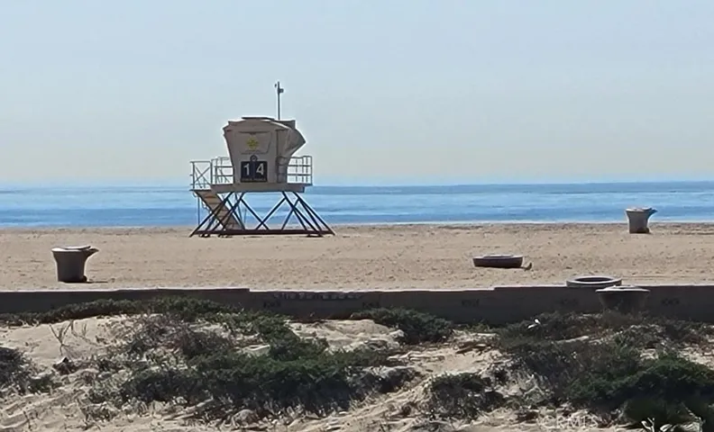 Deck View Lifeguard Tower Beach and Ocean