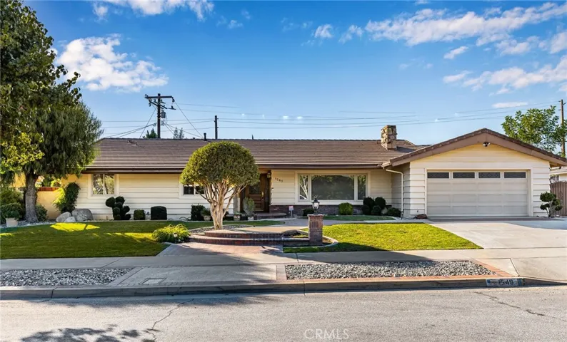 Beautiful front view of the home facing east.