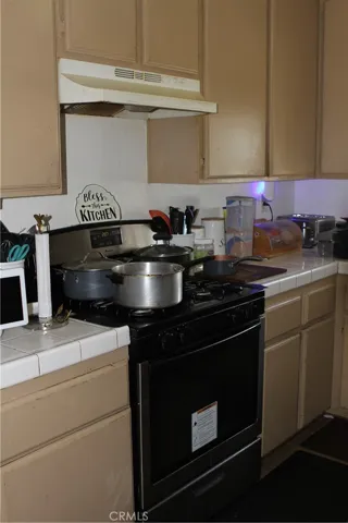 Kitchen in a 2 bedroom unit.