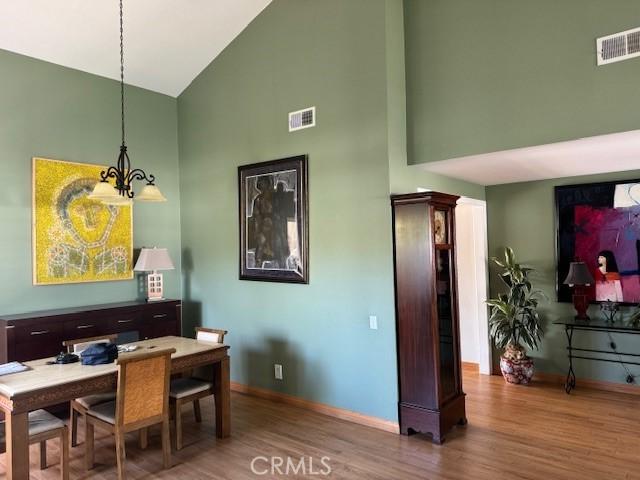 Living room and dining