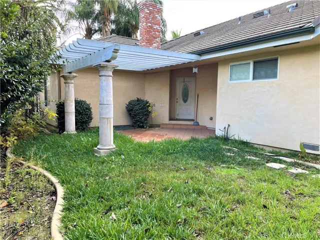 back yard and patio